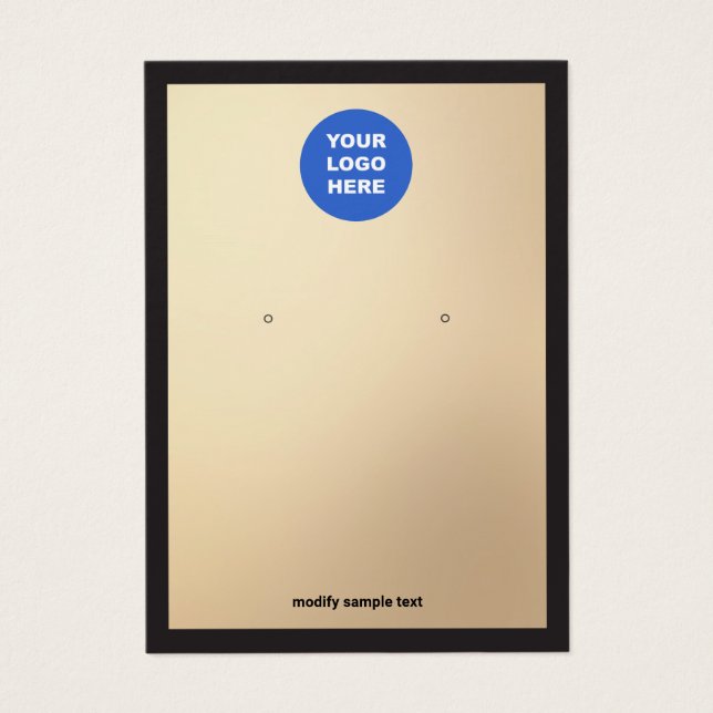 Glam Gold Ajoutez votre carte d'affichage d'oreill (Devant)