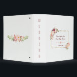 Glam Gold Blush Pink Floral Wedding Photo Album Binder<br><div class="desc">Elegant, Modern, Sparkling Gold Blush Floral card design. It features an elegant faux gold foil frame, gorgeous watercolour flowers and fonts. Use Customize tool to add your info. All text style, colours, sizes can be modified to fit your needs. For matching items, please, visit my Glam Gold Blush Pink Floral...</div>