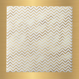 Glam Gold Chevron Pattern  Tile