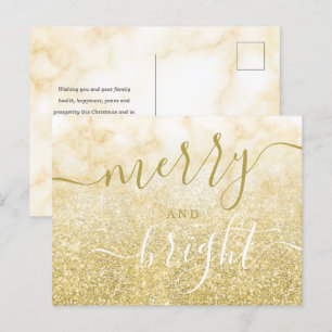 Glam GOLD Christmas Holiday Glitter Marble 