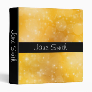 Glam gold disco style black and gold folder binder