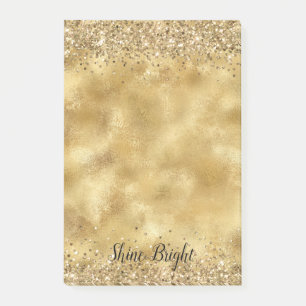 Glam Gold Glitter Confetti Post-it Notes