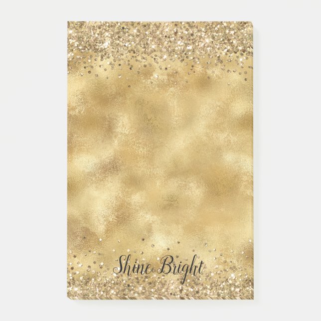 Glam Gold Glitter Confetti      Post-it Notes (Front)