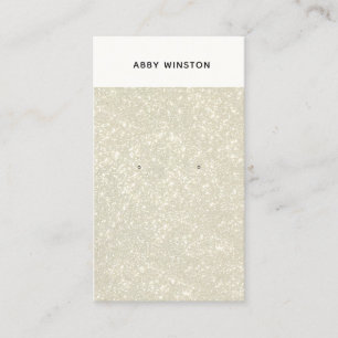 Glam Gold Glitter Earring Holder Business Card