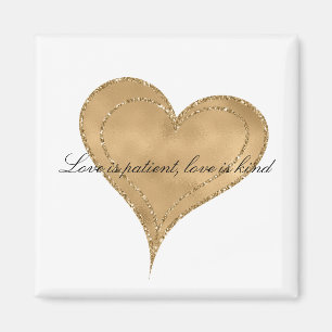 Glam Gold Glitter Heart    Magnet