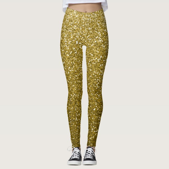 Glam gold glitter leggings (Front)