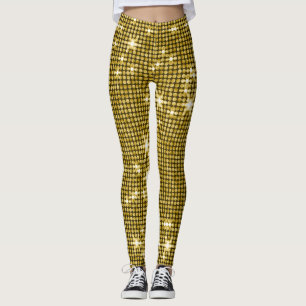 Glam gold glitter leggings