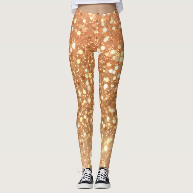 Glam gold glitter leggings (Front)