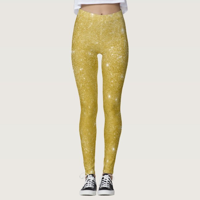 Glam gold glitter leggings (Front)
