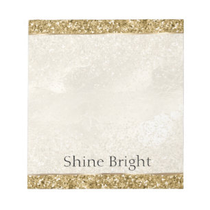 Glam Gold Glitter Notepad