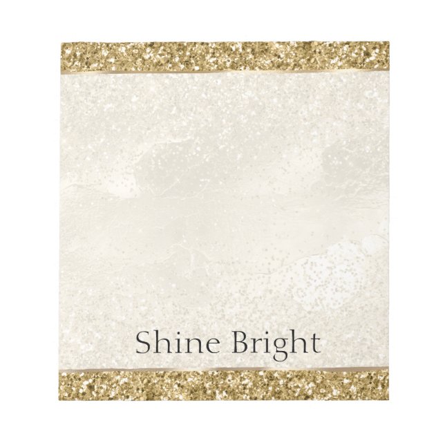 Glam Gold Glitter Notepad (Front)