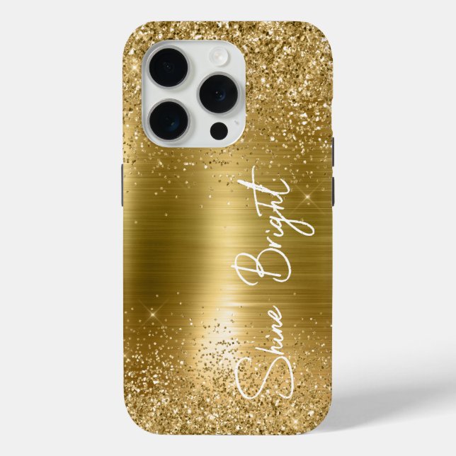 Glam Gold Glitter Sparkle Case-Mate iPhone Case (Back)