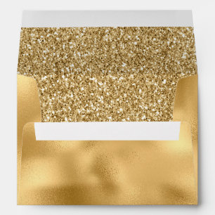 Glam Gold Glitzy Glitter Envelope