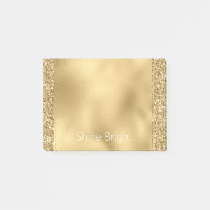 Glam Gold Glitzy Glitter Post-it Notes