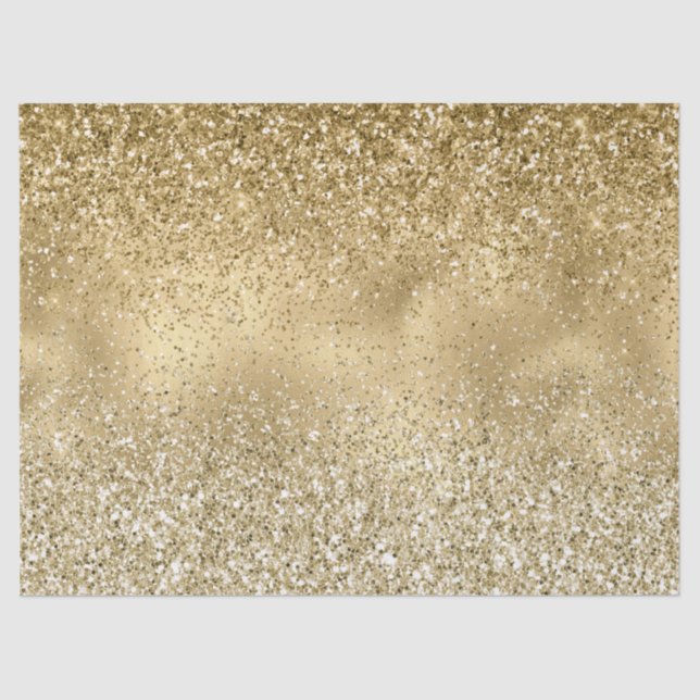Glam Gold Glitzy Sparkle Glitter      Tissue Paper (Front)