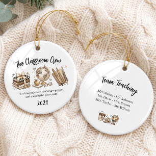 Glam Gold Grade-Level Teams Group Ornament