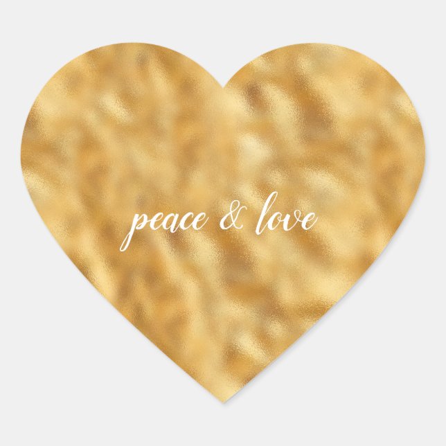 Glam Gold Heart Sticker (Front)