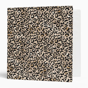 Glam Gold Leopard Print Binder