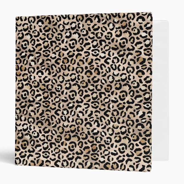 Glam Gold Leopard Print Binder (Front/Inside)