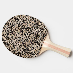 Glam Gold Leopard Print Ping Pong Paddle