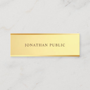Glam Gold Look Template Elegant Modern Simple Mini Business Card
