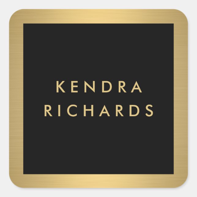 Glam Gold Name Logo Stickers (Front)