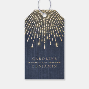 Glam gold navy deco vintage wedding thank yo gift tags