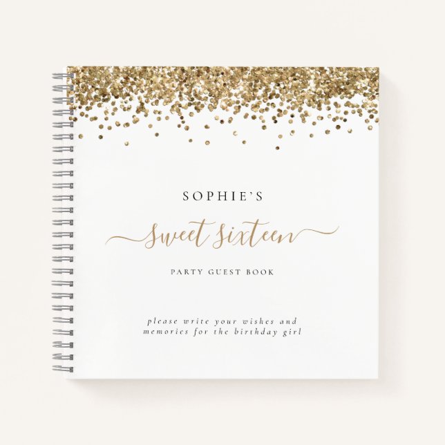 Glam Gold Parties scintillant Sweet 16 Autre livre (Devant)