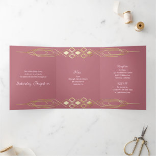 Glam Gold Quinceanera Party Invitation