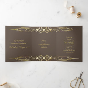 Glam Gold Quinceanera Party Invitation