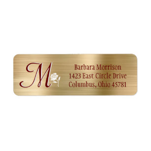 Glam Gold Rouge en métal brossé Personnalisé Monog