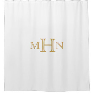 Glam gothique   Rideau de douche   Monogramme   Bl