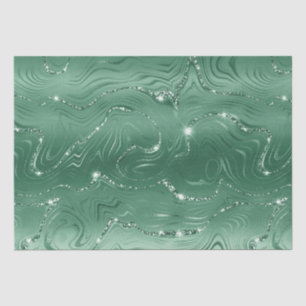 Glam Green Glittery Glitz Tissue Paper