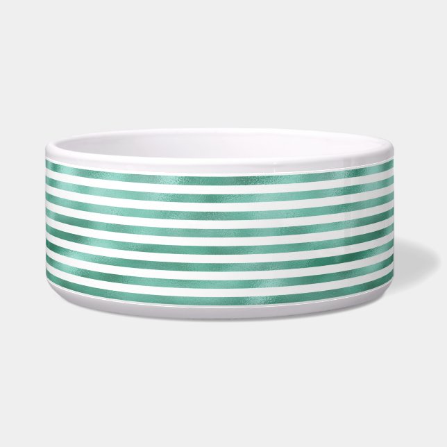 Glam Green White Stripes (Right)