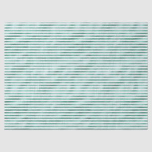 Glam Green White Stripes Tissue Paper