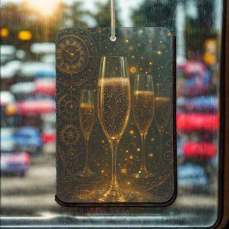 Glam Happy New Year Steampunk Champagne Air Freshener