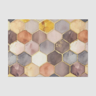 Glam Honey Comb Blush Champagne Abstract Tissue Paper