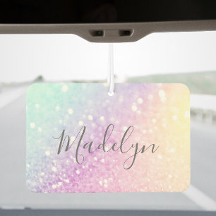 Glam Iridescent Glitter Personalized Colourful Air Freshener