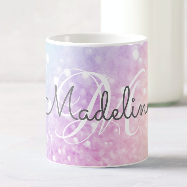 Glam Iridescent Glitter Personalized Colourful Coffee Mug (Creator Uploaded)