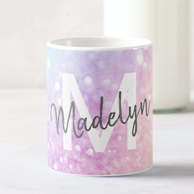 Glam Iridescent Glitter Personalized Colourful Coffee Mug (Creator Uploaded)