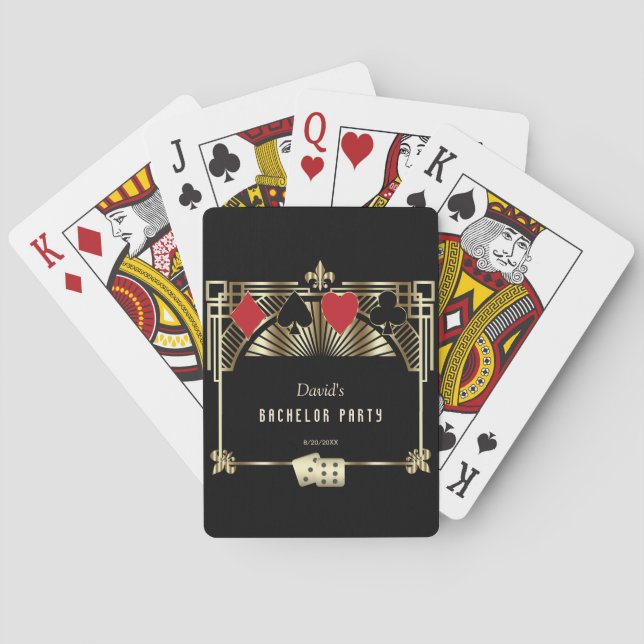 Glam Las Vegas Casino Royale Bachelor Party Playing Cards (Back)