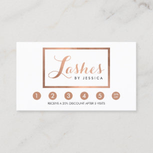 Glam Lashes Script Text Rose Gold Framed Loyalty