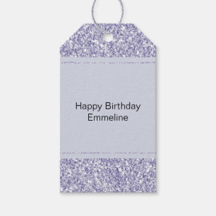 Glam Lavender Lilac Purple Glitter Gift Tags