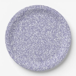Glam Lavender Lilac Purple Glitter Paper Plate