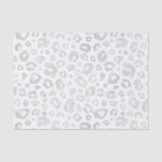 Glam Leopard Print Chic Trendy Silver Decoupage Tissue Paper