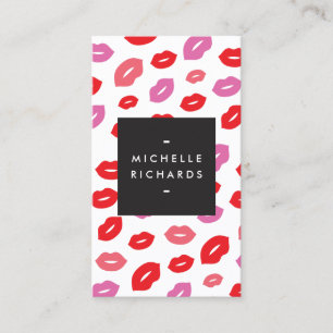 Glam Lip Print for Makeup Artists Business Card