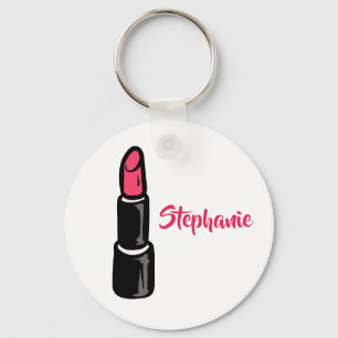 Glam Lipstick Personalized Name Keychain