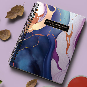 Glam Liquid Marbre Bleu Purple Or monogramme