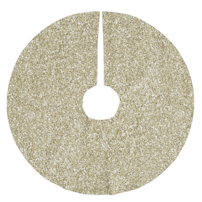 Glam Luxe Gold Glitter     Brushed Polyester Tree Skirt (Front)
