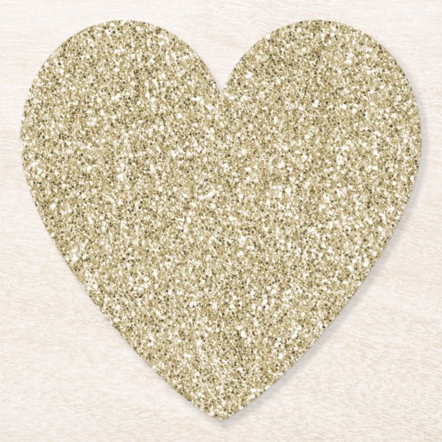 Glam Luxe Gold Glitter       Paper Coaster (Front)